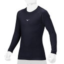 ミズノ(MIZUNO) 12JAAP5014 野球 ジュニア Zero Plus+ ゼロプラス ローネック 長袖 アンダーシャツ ネイビー 23AW
