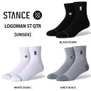 ＜5000円以上で使えるクーポン発行中 お買物マラソン＞ スタンス（STANCE）　A356A20LOG　バスケットボール　NBA ロゴ　クォーターソックス　LOGOMAN ST QTR　23FW