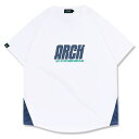 ARCHiA[`j@T123150 WHT@oXPbg{[@TVc@split logo tee DRY@23FW