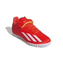 メーカー adidas（アディダス） カテゴリー サッカー 分類 トレーニングシューズ 商品名 adidas（アディダス）　IF0715　サッカー　ジュニア トレーニングシューズ KIDS X CRAZYFAST エックス クレイジーファスト CLUB H&L TF 24Q2 品番 ADJ-IF0715 カラー・仕様・サイズ カラー：IF0715（ソーラーレッド/フットウェアホワイト/チームソーラーイエロー） アッパー：合成皮革 アウトソール：ゴム底 対応グラウンド：ターフ・ショートパイル人工芝グラウンド 対象：ジュニア 生産国：カンボジア製 ENERGY CITRUS PACK 商品説明 ターフコートで素早い動きを可能にする、突起のあるラバーアウトソールを採用したジュニア用サッカーシューズ。凹凸のある合成アッパーに幅広の面ファスナークロージャーが、プレー中の足を快適に支える。 　 　 　 　 　 　 　 　 ※この商品のカラーは、 IF0715（ソーラーレッド/フットウェアホワイト/チームソーラーイエロー） となります。