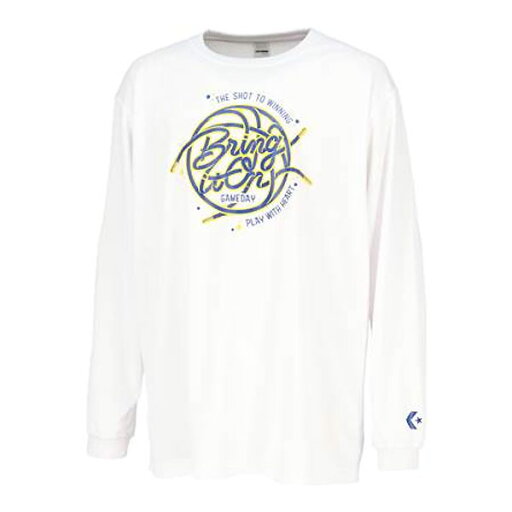 <ネコポス発送 送料無料> CONVERSE(コンバース) CB242364L 1100 バスケットボール ロゴプリント ロングスリーブTシャツ 24FW <ネコポス発送 送料無料> CONVERSE(コンバース) CB242364L 1100 バスケットボール ロゴプリント ロングスリーブTシャツ 24FW