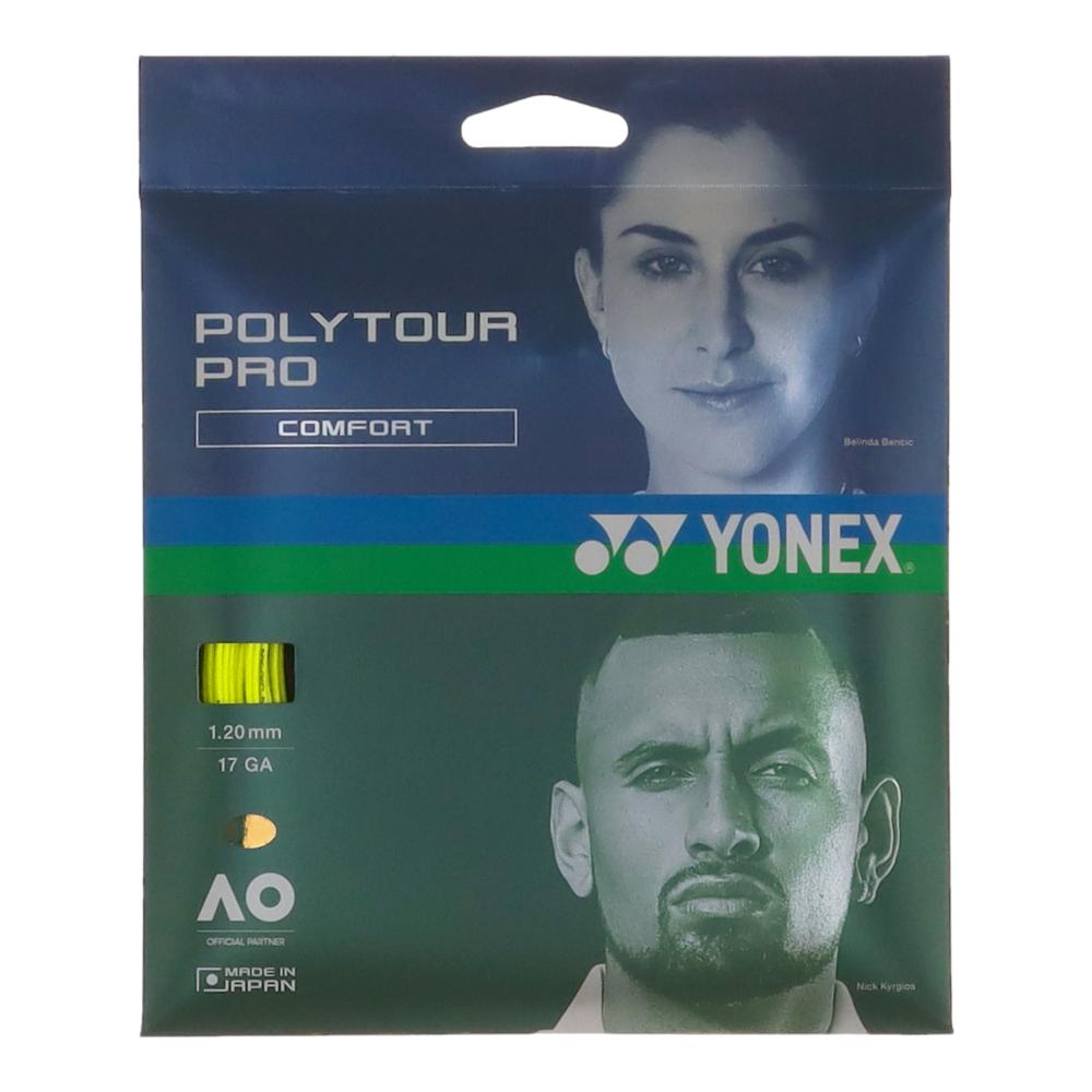 <限定クーポン発行中 5/16 01:59まで お買い物マラソン> <ネコポス発送 送料無料> Yonex(ヨネックス) PTGP120 557 硬式テニス用 ガット ストリング ポリツアー プロ 120 フラッシュイエロー 24FW