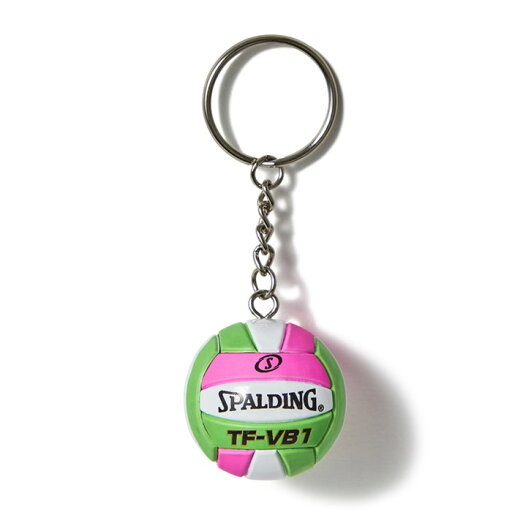SPALDING(スポルディング) 11-009VPG バレーボール アクセサリー バレーボール キーチェーン ピンク×グリーン 24FW SPALDING(スポルディング) 11-009VPG バレーボール アクセサリー バレーボール キーチェーン ピンク×グリーン 24FW