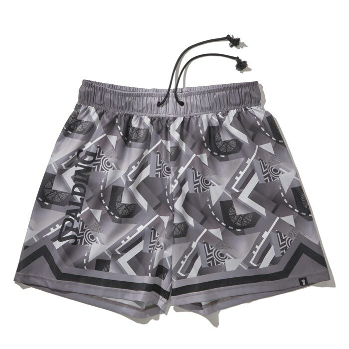 ＜ネコポス発送 送料無料＞ SPALDING（スポルディング） SMP24108 1200 バスケットボール プラクティスパンツ 布帛ショーツ ジオメトリック 24FW