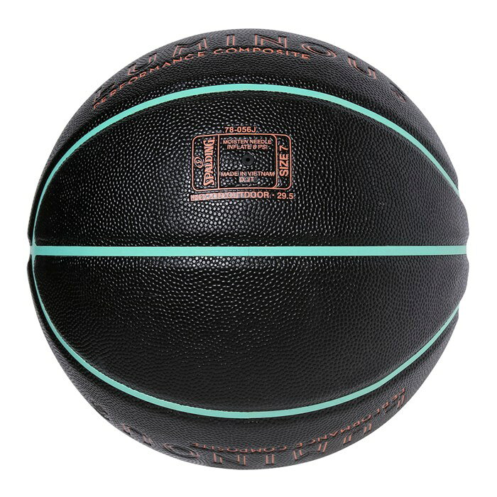 アンドウスポーツのSPALDING（スポルディング）　78-056J　バスケットボール　ルミナス コンポジット ブラック×サーモン×ミント 7号球　25FW｜アングル3