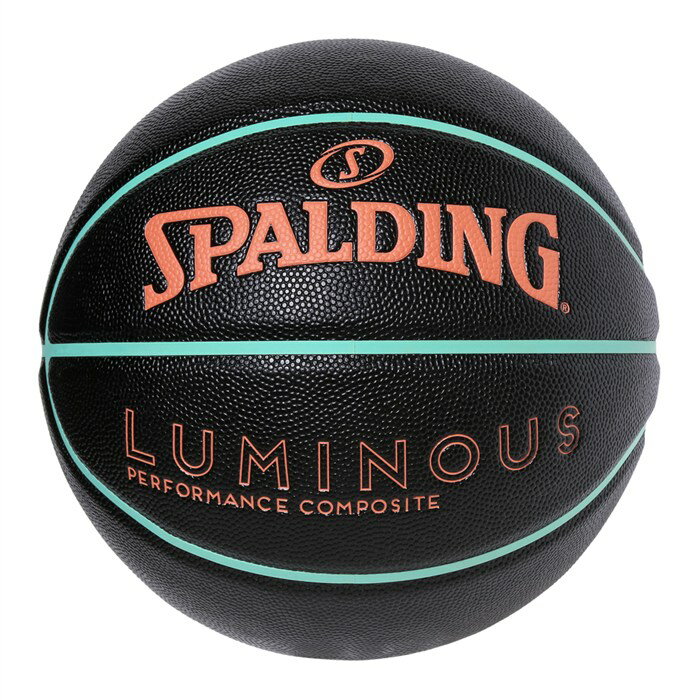SPALDING（スポルディング） 78-054J バスケットボール ルミナス コンポジット ブラック×サーモン×ミント 6号球 25FW
