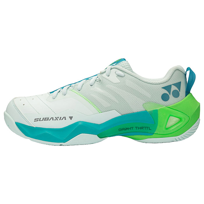 メーカー Yonex（ヨネックス）-× カテゴリー バドミントン 分類 シューズ 商品名 Yonex（ヨネックス）　SHBSG1MY 342　バドミントン　メンズ シューズ　サブアクシア GT 26FW 品番 YY-SHBSG1MY-342 カラー・仕様・サイズ カラー：342（ペールグリーン） 素材アッパー：合成樹脂ミッドソール：合成樹脂アウトソール：ゴム底 対象：メンズ 生産国：ベトナム製 商品説明 日本バドミントン協会審査合格品。 　 　 　 　 　 　 　 　 ※この商品のカラーは、 342（ペールグリーン） となります。