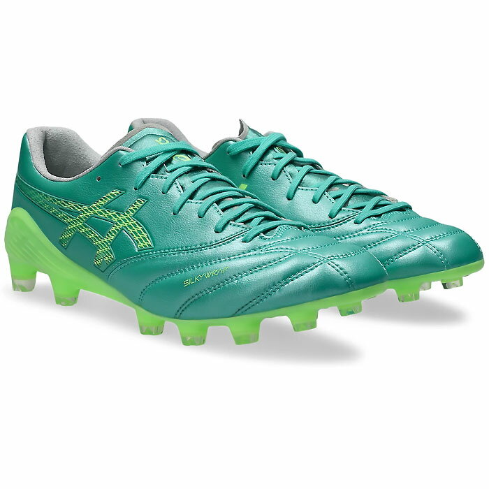 メーカー asics（アシックス） カテゴリー サッカー 分類 スパイク 商品名 asics（アシックス）　1101A076 300　サッカー　スパイク　DS LIGHT ディーエスライト X-FLY 6 26SS 品番 AS-1101A076-300 カラー・仕様・サイズ カラー：300（オーロラグリーン×イルミネートグリーン） 素材アッパー：人工皮革/合成樹脂アウター：合成底インナーソール：合成樹脂（取替式） シューズ幅：STANDARD 対応グラウンド：土・天然芝・ロングパイル人工芝グラウンド 対象：メンズ・ユニセックス 生産国：ベトナム製 商品説明 柔軟性と耐久性に優れた素材「SILKYWRAP」をアッパー前足部に採用。かかとをしっかりと支えるためにヒールカウンター一体型のソールを採用。かかとに体重がかかったときにも適切にホールド。フィット感を高めるため、3D 縫製技術を採用し、シュータンにはやわらかい人工スエードとスポンジ素材を使用。 　 　 　 　 　 　 　 　 ※この商品のカラーは、 300（オーロラグリーン×イルミネートグリーン） となります。