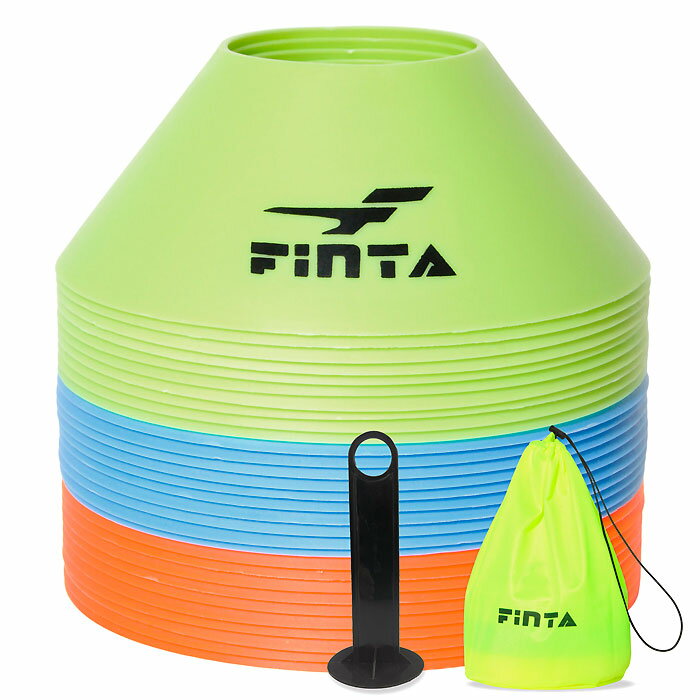 Rakuten - ＜限定クーポン発行中 6/26 01:59まで 楽天お買い物マラソン＞ フィンタ（FINTA）　FT3532　サッカー　フットサル　トレーニング用品　マーカーコーン 30枚セット　26SS