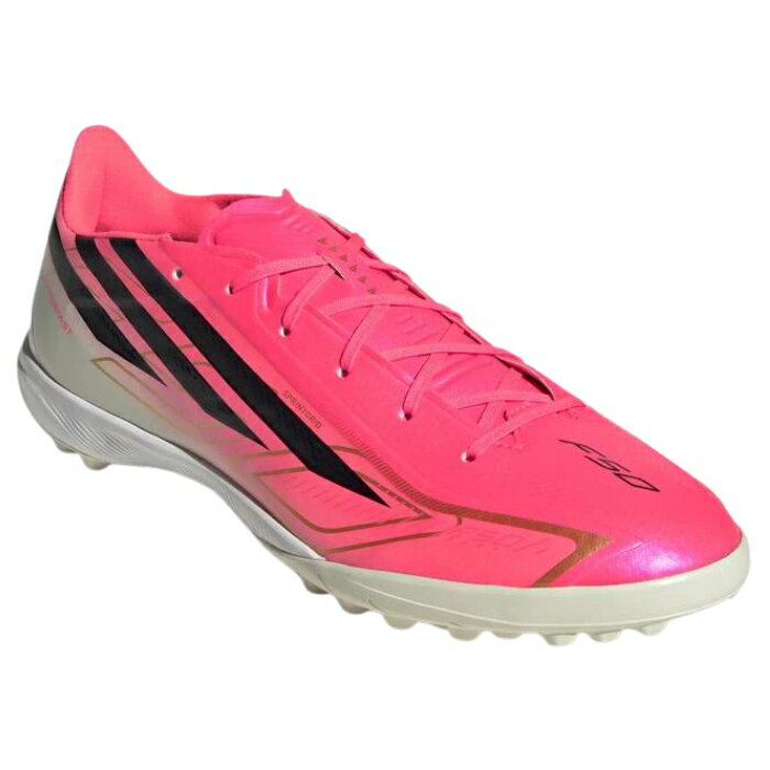 メーカー adidas（アディダス） カテゴリー サッカー 分類 トレーニングシュ-ズ 商品名 adidas（アディダス）　IH4582　サッカー　トレーニングシューズ　F50 HYPERFAST LEAGUE TF 26Q3 品番 ADJ-IH4582 カラー・仕様・サイズ カラー：IH4582（ソーラーターボ×コアブラック×ゴールドメタリック） 素材アッパー：合成樹脂/合成繊維アウトソール：ゴム底 対応グラウンド：ターフ・ショートパイル人工芝グラウンド 対象：メンズ・ユニセックス Road To Glory Pack 商品説明 しなやかで軽やかなHaloskinアッパーが繊細なタッチを支え、プレーへの集中を高めてくれる。Haloshell+のエンジニアードメッシュは軽量性を引き上げ、Sprintgridのラインが、スピード感あふれる表情を足元に与える。 　 　 　 　 　 　 　 　 ※この商品のカラーは、 IH4582（ソーラーターボ×コアブラック×ゴールドメタリック） となります。