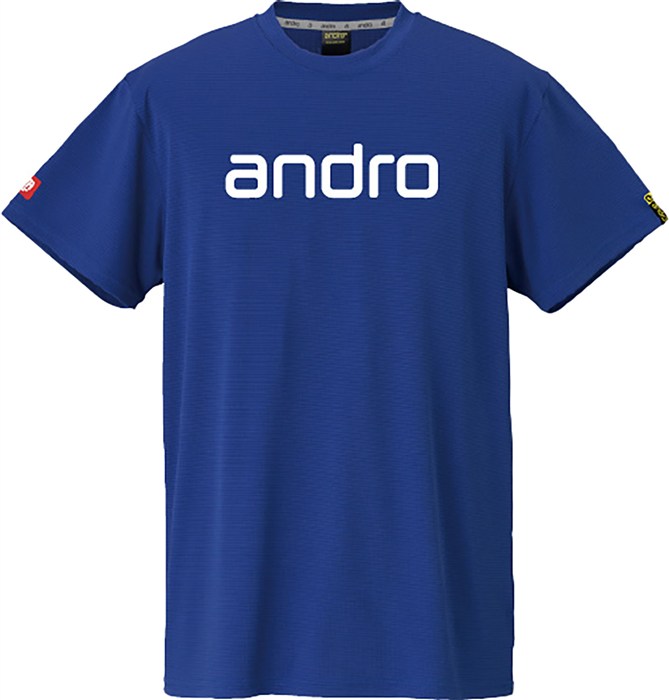 メーカー andro（アンドロ） カテゴリー 卓球 分類 ゲームシャツ 商品名 andro（アンドロ）　300023052　卓球　ゲームシャツ　アンドロ ナパTシャツ デオ ディープ ブルー×ホワイト　26SS 品番 AND-300023052 カラー・仕様・サイズ 素材：ポリエステル100%(リサイクルポリエステル30％) 仕様：男女兼用 公認：J.T.T.A.A(日本卓球協会) 機能：吸水速乾、抗菌防臭、UVカット サイズはすべてヨーロッパサイズとなっております。(日本サイズより1.5サイズ大きめ)。日本サイズより1又は2サイズ下をお選び頂くことをおすすめ致します。 カラー：ブルー×ホワイト 生産国：中国 商品説明 さらなる快適さを追求した生地に消臭抗菌機能をプラスした高機能ユニT。 　 　 　 　 　 　 　 　 ※この商品のカラーは、 ブルー×ホワイト となります。