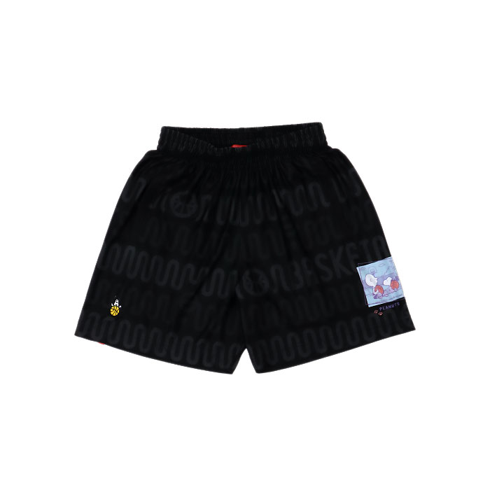Rakuten - ＜限定クーポン発行中 6/26 01:59まで 楽天お買い物マラソン＞ ＜ネコポス発送 送料無料＞ BALL LINE（ボールライン）　PNUP780810 BLK バスケットボール プラクティスパンツ　PEANUTS　昇華 バギーパンツ 26SS