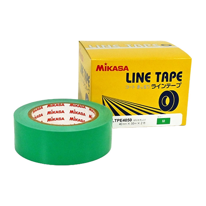 メーカー ミカサ（MIKASA） カテゴリー マルチSP 分類 器具・備品 商品名 ミカサ（MIKASA）　ACLTPE4050G マルチSP ラインテープ 伸びないタイプ 4cm幅 2巻入り グリーン 26SS 品番 MG-ACLTPE4050G カラー・仕様・サイズ カラー：グリーン 素材：ポリエチレン サイズ：幅40mm×長さ50m 内容量：2巻入り 生産国：韓国製 商品説明 伸びないので、直線を引くのに適しています。 　 　 　 　 　 　 　 　 ※この商品のカラーは、 グリーン となります。