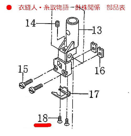 衣縫人・糸取物語用針止め糸案内止