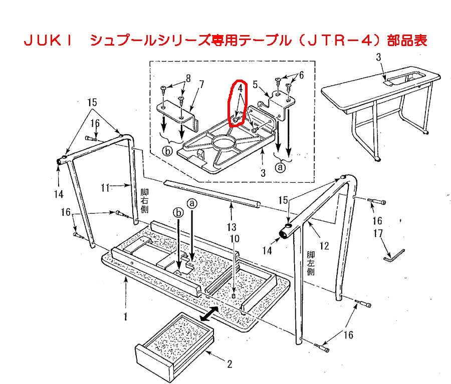 JUKI 職業用ミシン 用ボビン脱着フタ用止め...の紹介画像2