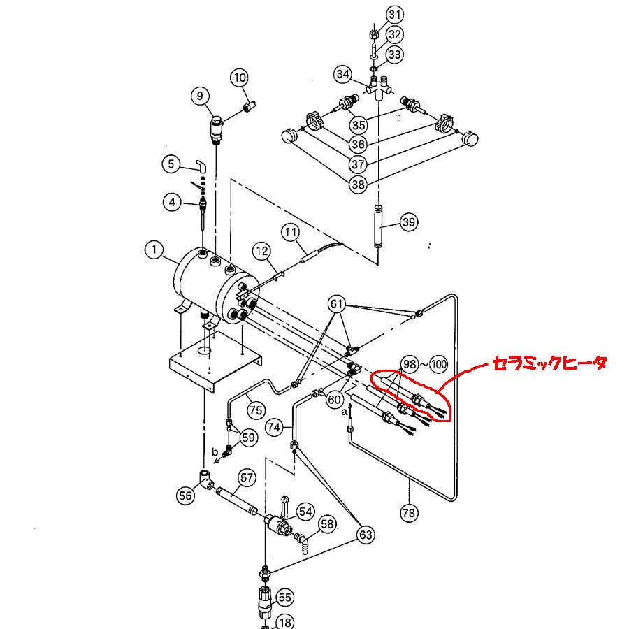 ナオモト 電気ボイラー用セラミックヒータ 赤 200V 1000W【送料無料】【代引き手数料サービス】