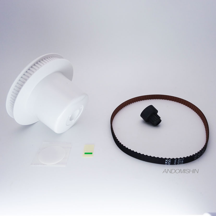 ベビーロック　衣縫人・糸取物語用改造用部品一式（はずみ車・ベルトなど）