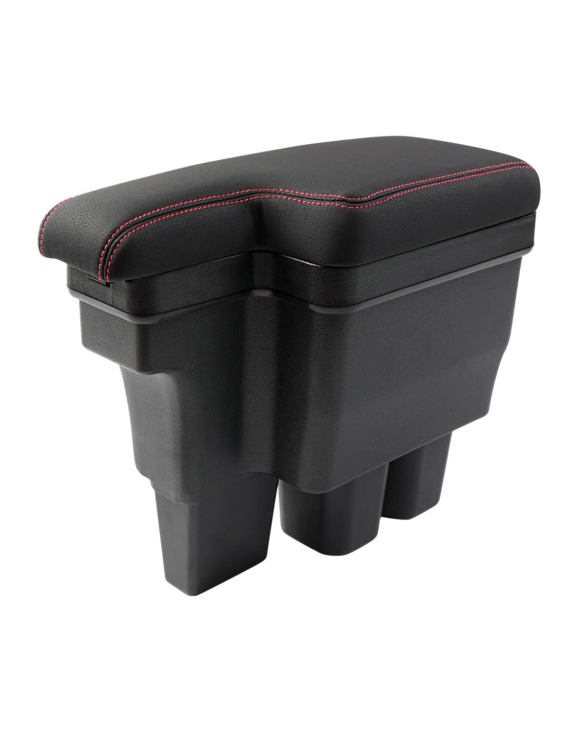 Rakuten - スズキ 新型ジムニー JB64W JB74W に適合 H30.7-現行 車用アームレスト コンソールボックス 車内収納ボックス 車種用設計 小物入れ 肘掛け 肘置き 本革調 多機能 収納アクセサリー カー用品 装着簡単 落下防止 疲労を軽減 (新型JB64W/JB74W ブラック&レッ