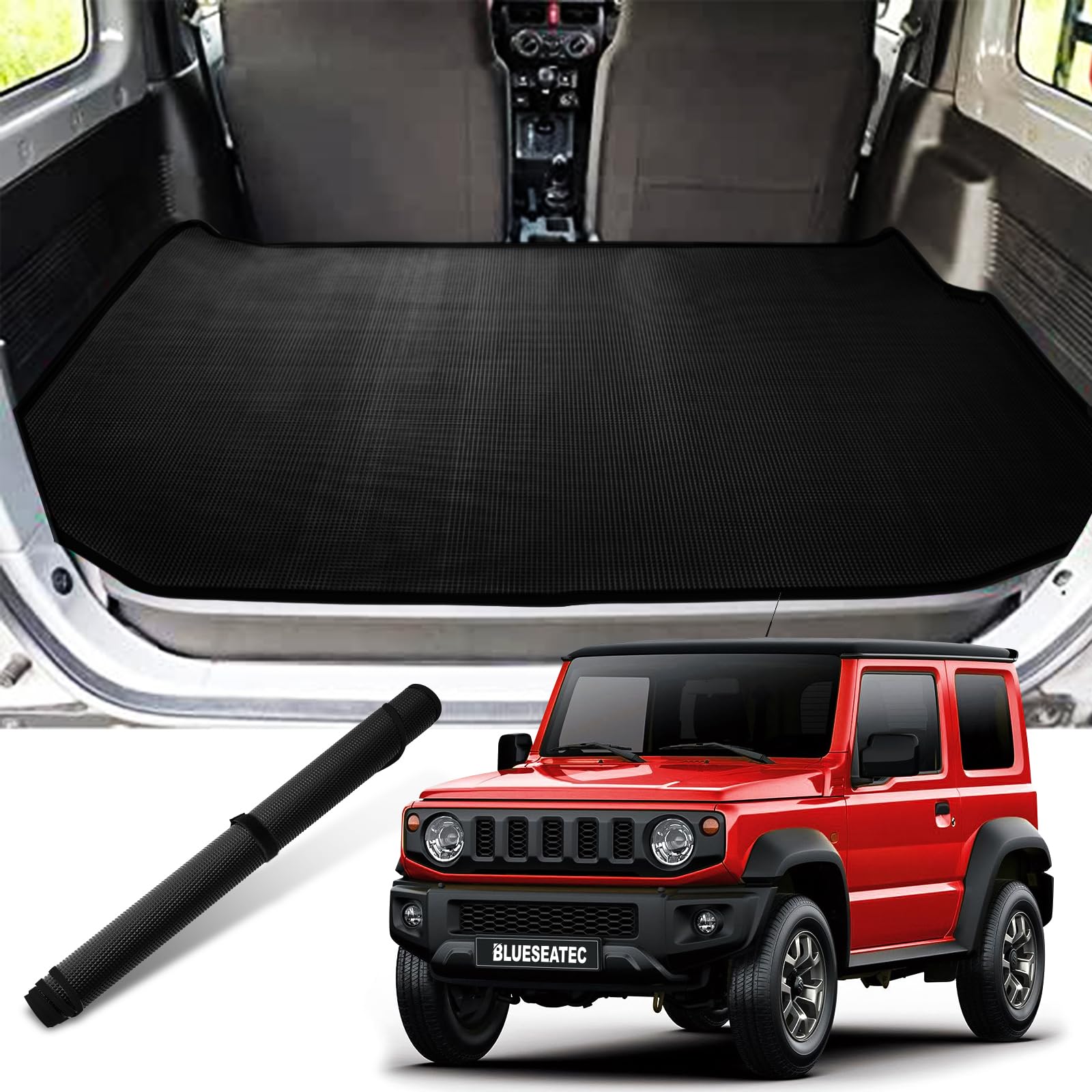 Rakuten - 【耐磨耗性】 ジムニー用 ラゲッジマット jb64W ジムニーシエラ JB74W トランクマット 車種用設計 撥水 荷台マット 汚れに強い 後部座席 2Dトランクマット PVC滑り止め素材 傷防止 耐久性 ルーム カーマット荷 保護 内装 カスタム パーツ 1PCS ブラック [並行輸入