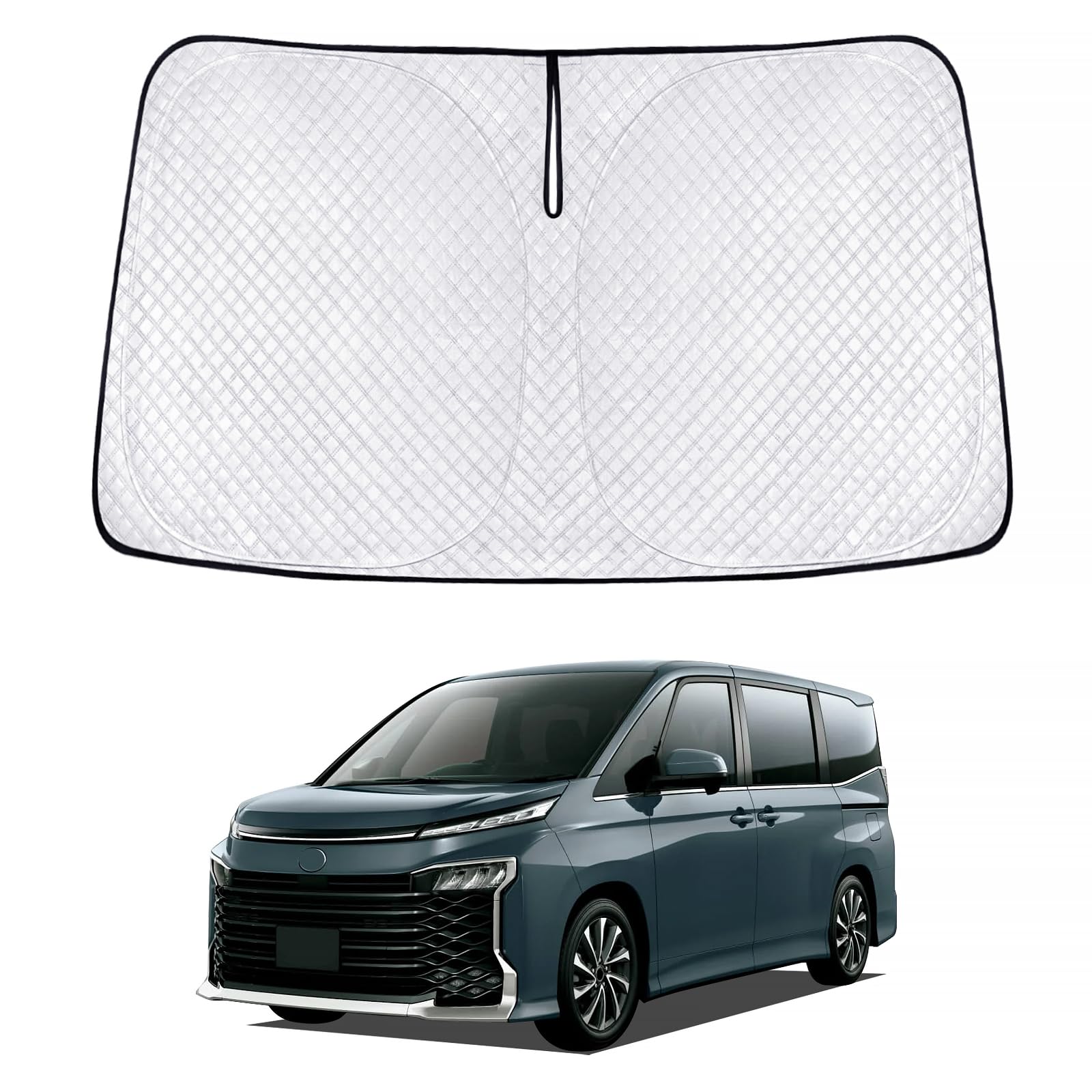 新型 ヴォクシー ノア 90系 サンシェード VOXY NOAH 90系 車種用 フロントガラス用 サンシェード カーシェード シェードカーテン UVカット 日よけ 遮光 断熱 マルチサンシェード 紫外線カット 高密度生地 日差し 折り畳み式 車中泊 プライバシー保護 アクセサリー カスタム