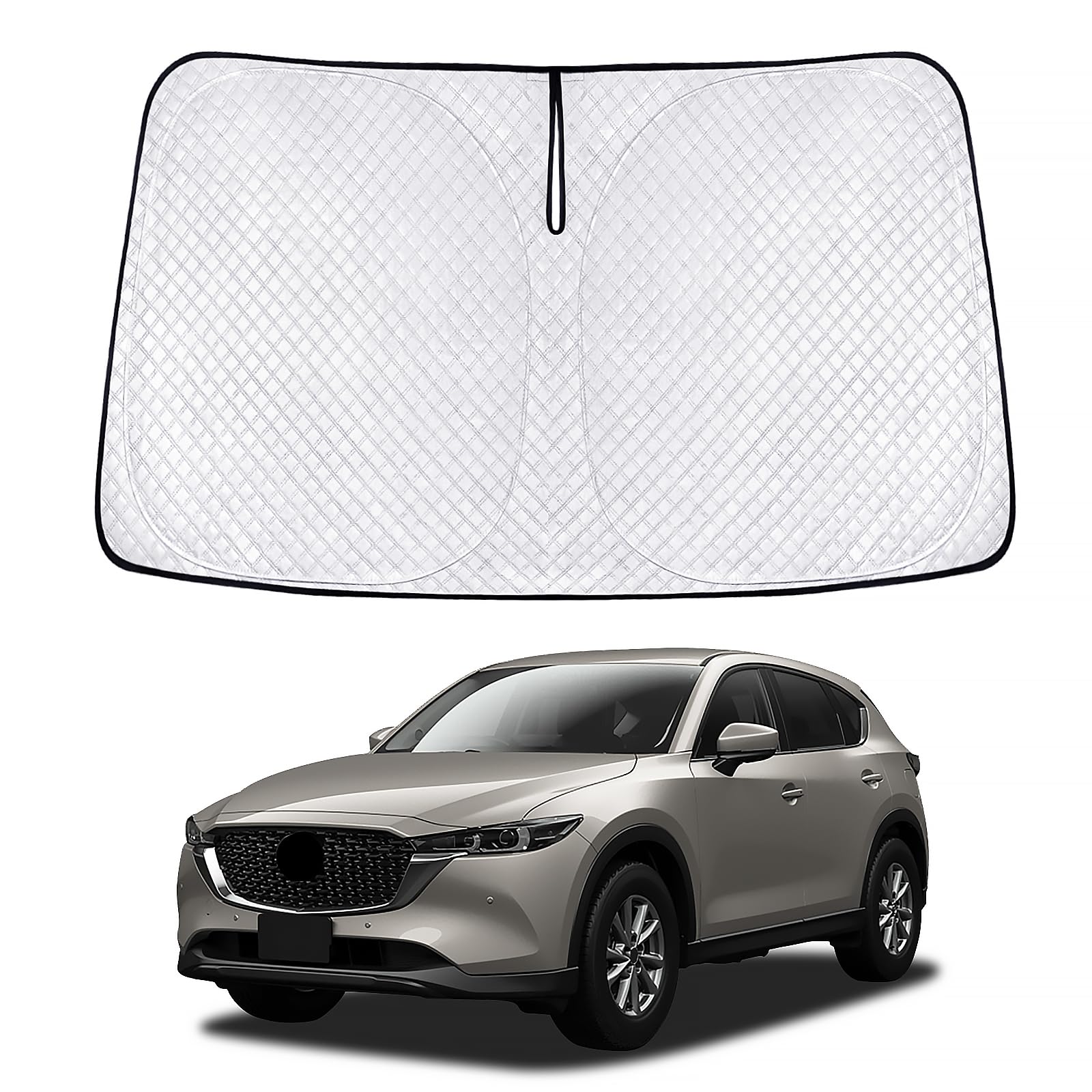 新型 マツダ CX-5 KF系 サンシェード KFEP KF5P KF2P 車種用 フロントガラス用 サンシェード カーシェード シェードカーテン UVカット 日よけ 遮光 断熱 マルチサンシェード 紫外線カット 高密度生地 日差し 折り畳み式 車中泊 プライバシー保護 アクセサリー カスタム パー