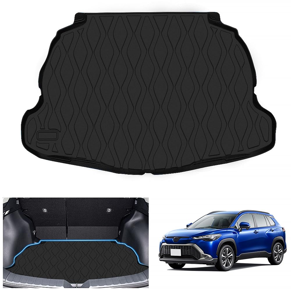 乐天商城 - 新型 カローラクロス 10系 用 ラゲッジマット corolla cross 2WD 車種用設計 3D トランクマット TPE素材 カーゴマット TPE素材 防水 滑り防止 耐汚れ ラゲッジトレイ 取付簡単 内装 カスタム パーツ カー用品 (トヨタ カローラクロス 10系)