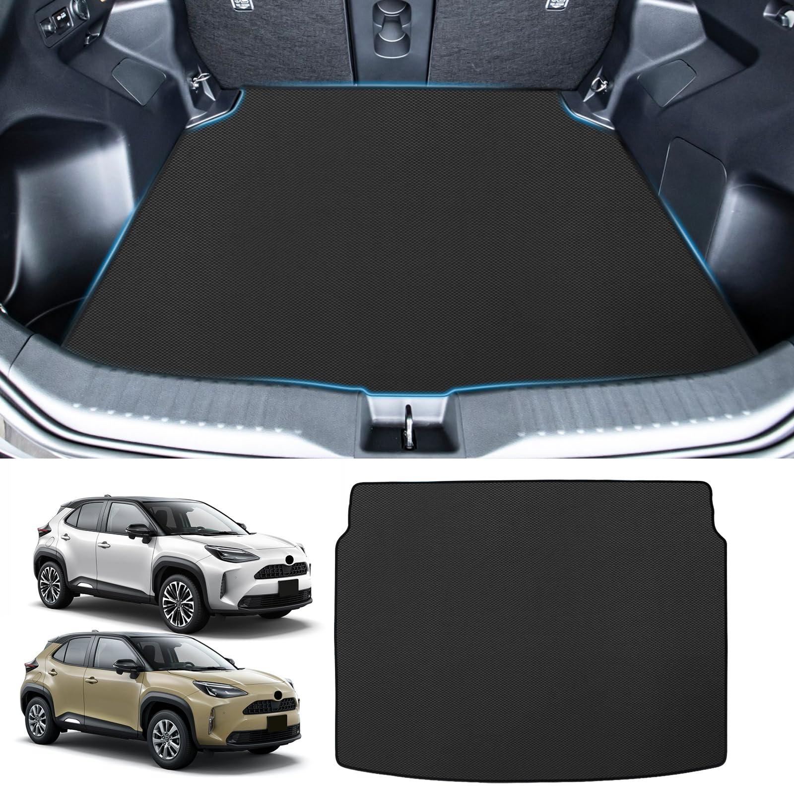 乐天商城 - 新型 ヤリスクロス 車種用 ラゲッジマット YARIS CROSS 用 2Dトランクマット PVC素材 カーゴマット 滑り止め 巻け収納 保護マット 防水 耐汚れ 耐摩擦 ラゲッジトレイ 取付簡単 カスタム 内装パーツ