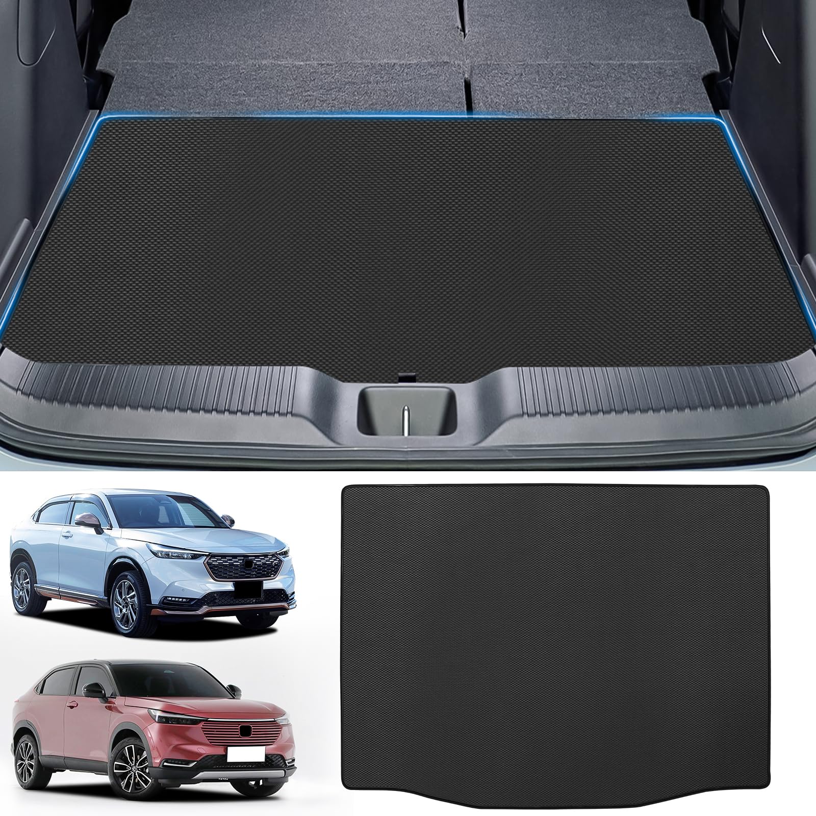 Rakuten - ヴェゼル RV系 車種用 ラゲッジマット VEZEL RV3 RV4 RV5 RV6 用 2Dトランクマット PVC素材 カーゴマット 滑り止め 巻け収納 保護マット 防水 耐汚れ 耐摩擦 ラゲッジトレイ 取付簡単 カスタム 内装パーツ
