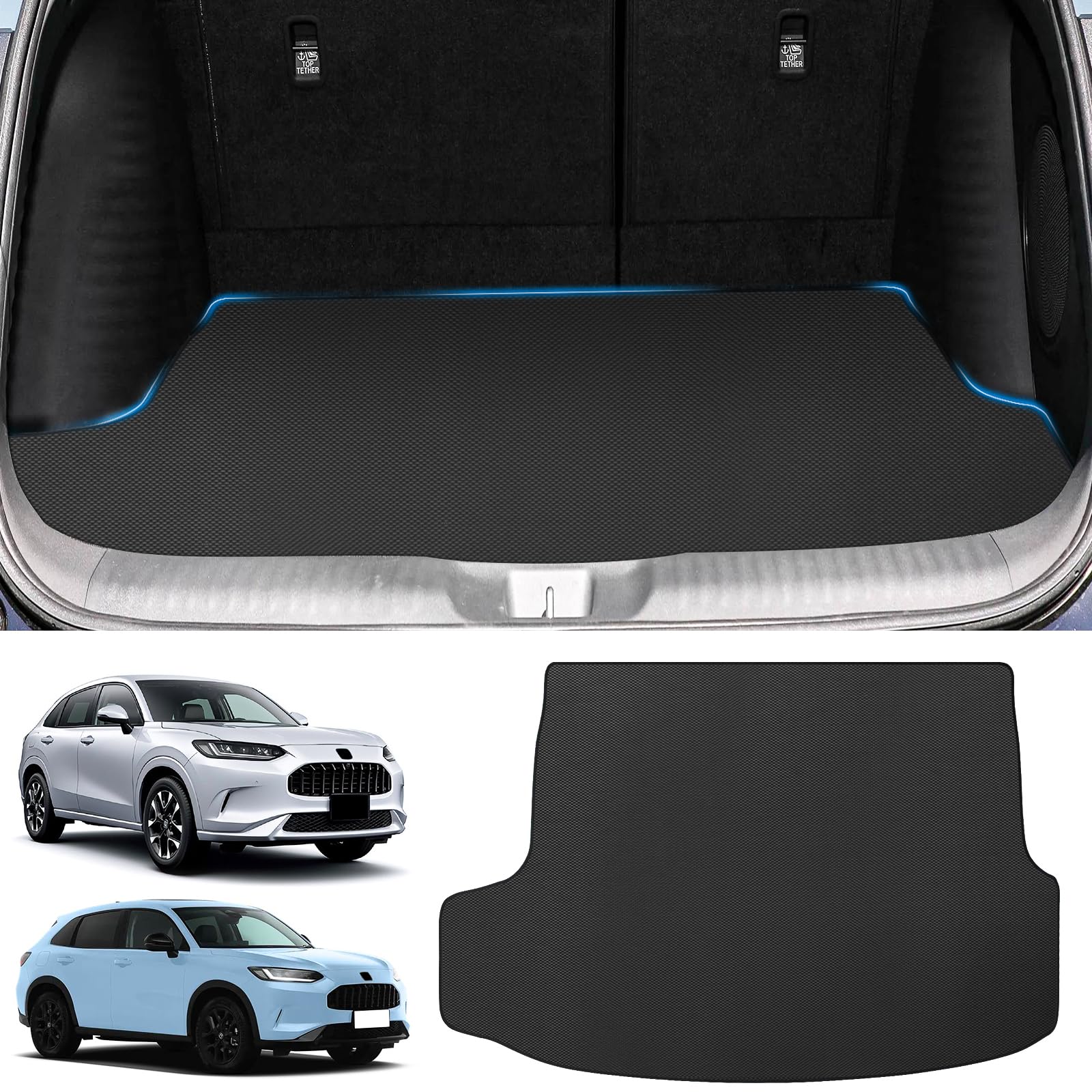 新型 ZR-V RZ系 車種用 ラゲッジマット RZ3 RZ4 RZ5 RZ6 用 2Dトランクマット PVC素材 カーゴマット 滑り止め 巻け収納 保護マット 防水 耐汚れ 耐摩擦 ラゲッジトレイ 取付簡単 カスタム 内装パーツ