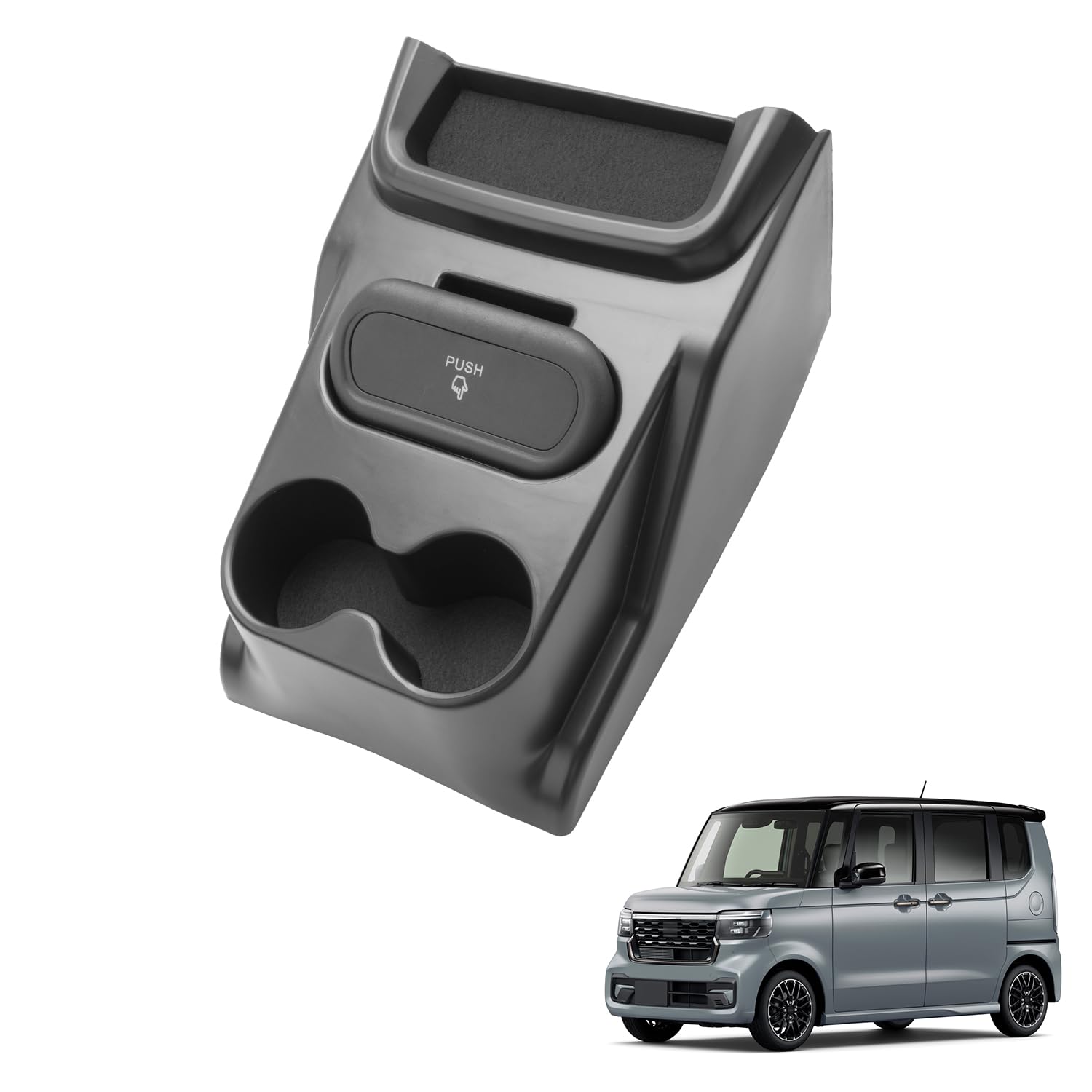 Rakuten - 3in1 コンソールボックス ホンダ n-box/n-boxカスタムjf5 / jf6 3代目 2023~現行用 コンソールボックス ドリンクホルダー増設 ゴミ箱 コンソール収納トレイ 収納簡単 滑り止め 取付け簡単 カーアクセサリー