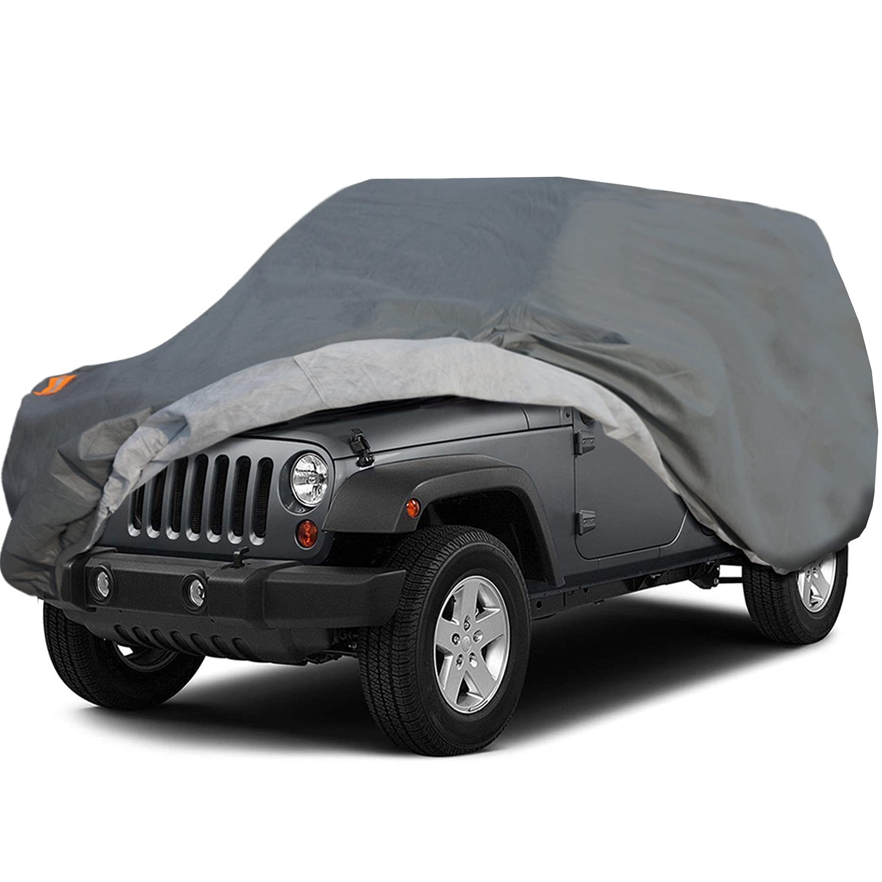 自動車ボディーカバー 4層構造 裏起毛タイプ 黄砂 対策 防水防塵防輻射紫外線 カーカバー SUV 対応 汎用 サイズ (SUV車：480*185*170CM)