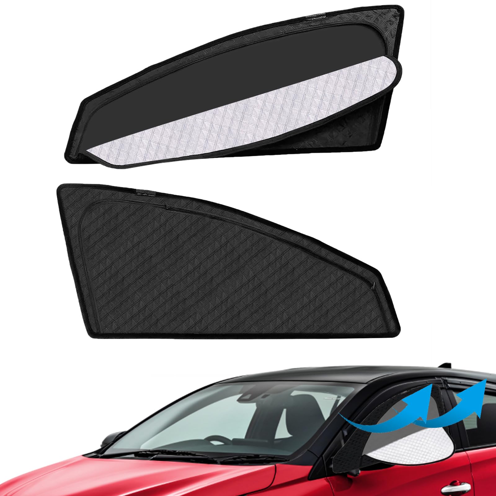 強化版 レクサス との互換性あり NX20 サンシェード マグネット式 サイド用 車窓日よけ 車中泊 車種用 2in1一体式 カーシェード 遮光 メッシュカーテン 車内の目隠 防蚊 日除け 通気性 UVカット 紫外線カット 虫よけ 折り畳み式 簡単着脱 2枚