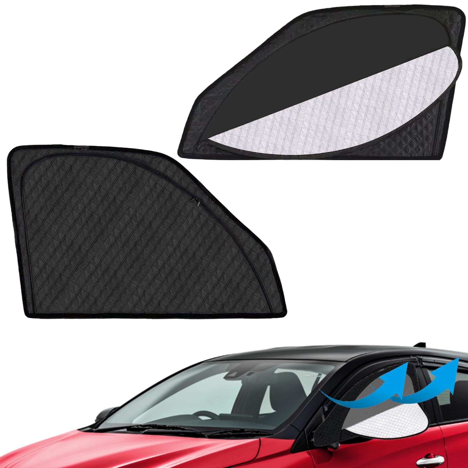 強化版 セレナ との互換性あり C28 サンシェード マグネット式 サイド用 車窓日よけ 車中泊 車種用 2in1一体式 カーシェード 遮光 メッシュカーテン 車内の目隠 防蚊 日除け 通気性 UVカット 紫外線カット 虫よけ 折り畳み式 簡単着脱 2枚