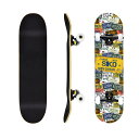 スケボー 子供 初心者 小学生 キッズ スケートボード コンプリート 31×8インチ スケボーデッキ 完成品 7層カナディアンメープル製 ダブルキック 男の子 ...