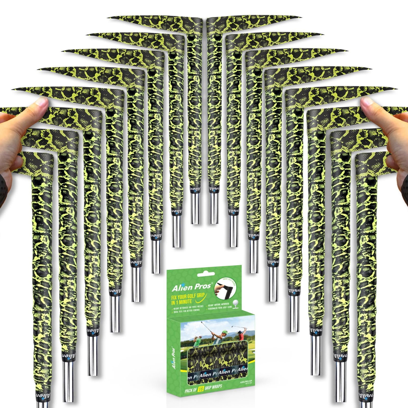 グリップの手間はついに終わりました:Golf Grip Wrapingテープを使えば、簡単に剥がして包み、密封することができ、溶剤やキットは必要ありません。 いつでもどこでもリグリップできます。 もう店に行く必要はありません。 1分以内に、...