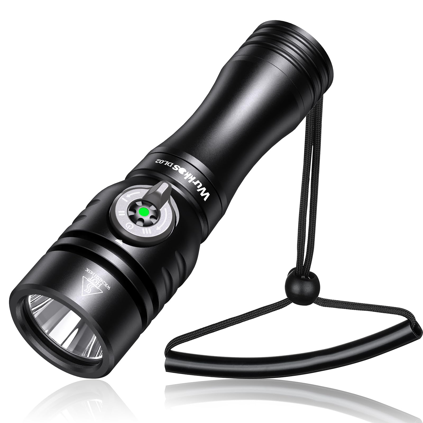 Rakuten - DL02 ダイビングライト IPX8 水中100メートル潜り使用 LED水中ライト 3000ルーメン 高輝度 496米遠射 ナイトダイビング トーチ 電力量表示 防水機能 懐中電灯 回転式磁気スイッチ付き)