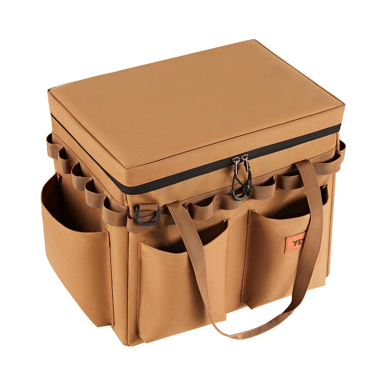 Rakuten - ソフトコンテナ 30L 自立式 折りたたみ 防水 蓋あり/蓋なしタイプ コンテナバッグ アウトドア収納 ツールボックス 薪バッグ 車載収納 キャンプ ギアバッグ 工具収納 耐荷重30kg カーキ