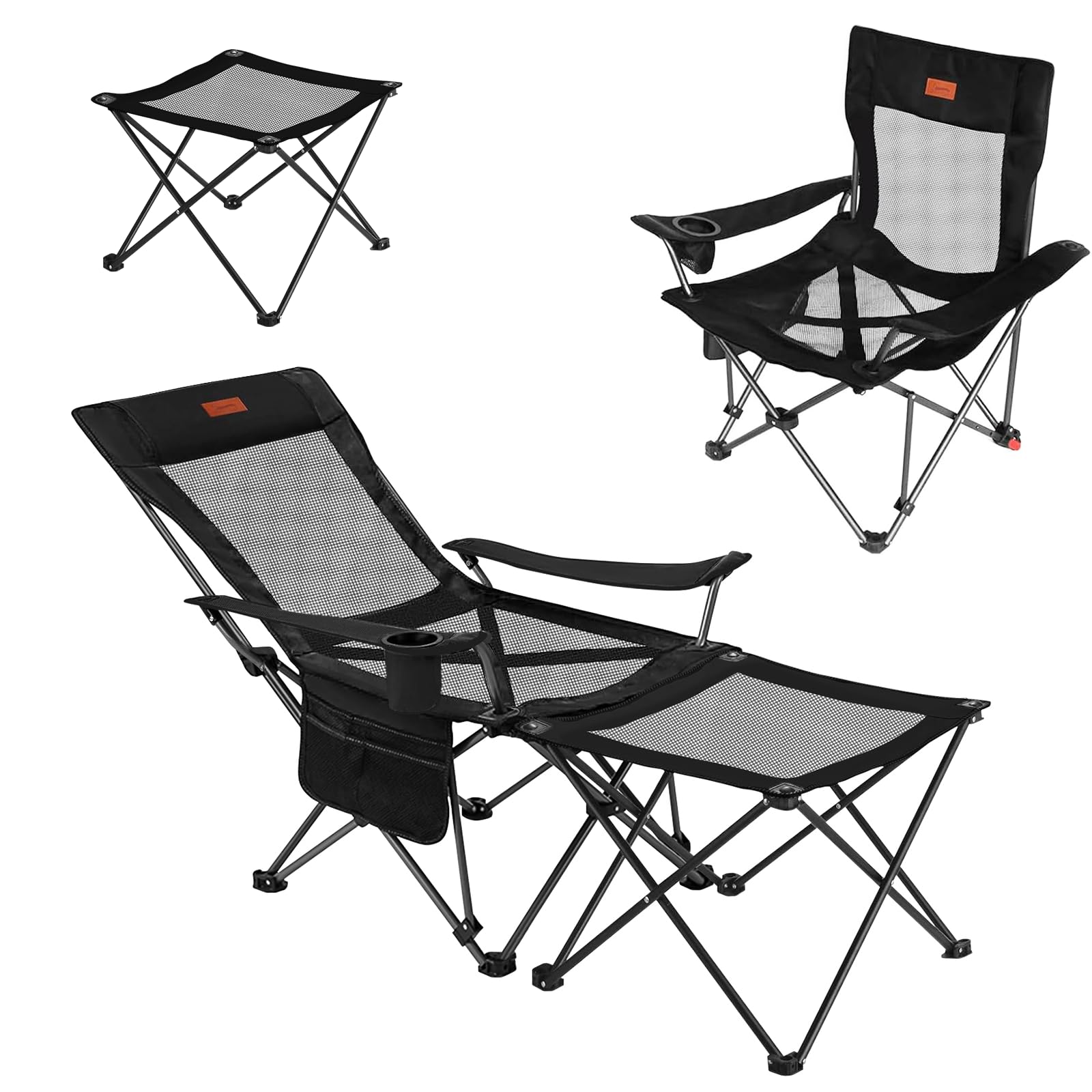 リクライニングチェア キャンプ椅子 4way 仮眠 昼寝 4段階調整【耐荷重150kg】アウトドアチェア コンパクト 折りたたみチェア 軽量 イス 【 独自開発のカップホルダー】携帯便利 ピクニック レジャー キャンプ用 四季適用 収納袋付 お釣り お花見 登山 TY