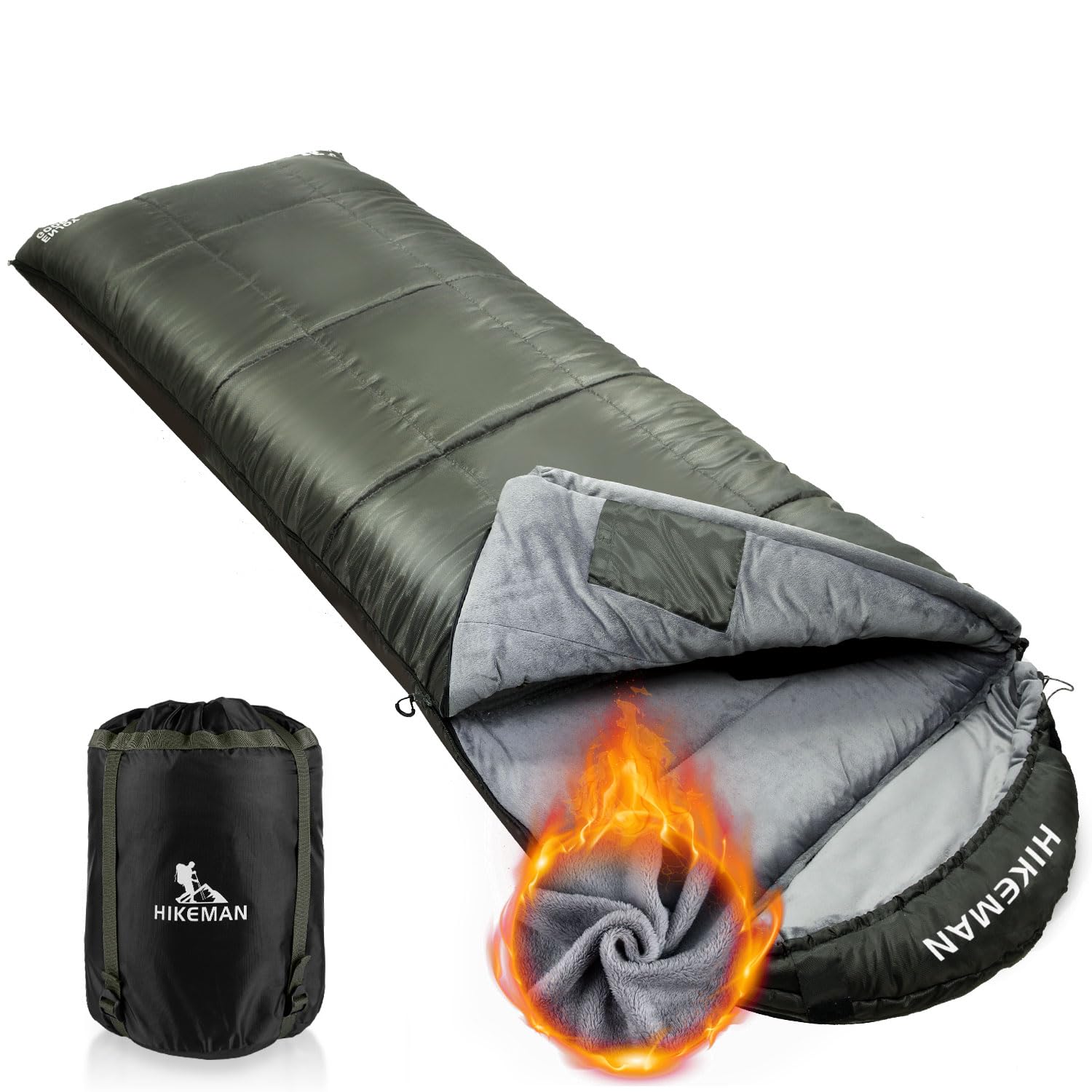 寝袋 シュラフ 冬用 封筒型 冬用シュラフ クッション 240T防水 -15℃耐寒温度 4in1多機能 連結可能 丸洗い可能 コンパクト 収納バッグ付き 軽量 キャンプ アウトドア 登山 車中泊 防災用