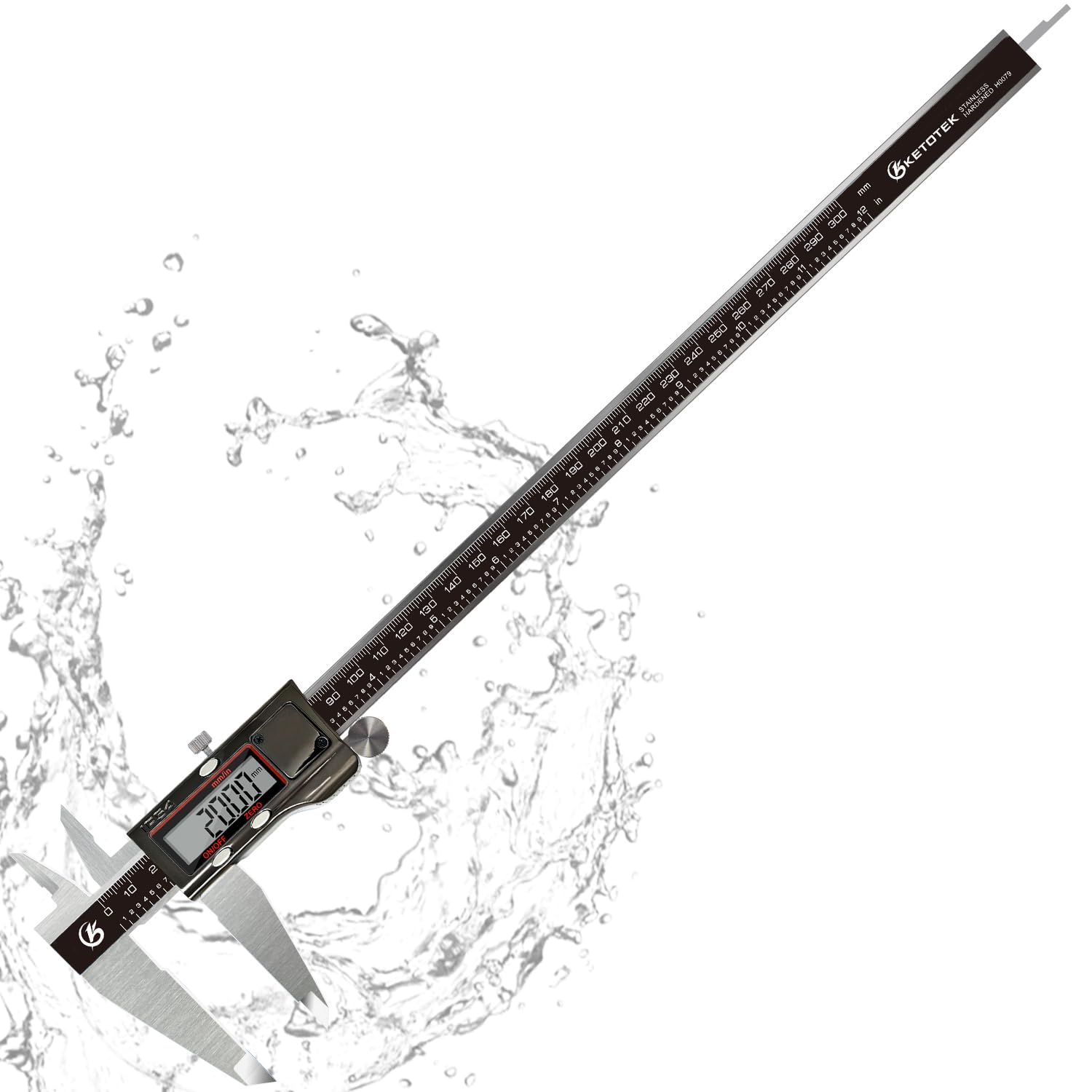 樂天商城 - 300mm/12インチ デジタルノギス ステンレススチール バーニア ノギス IP54 プルーフレベル DIY 測定ツール