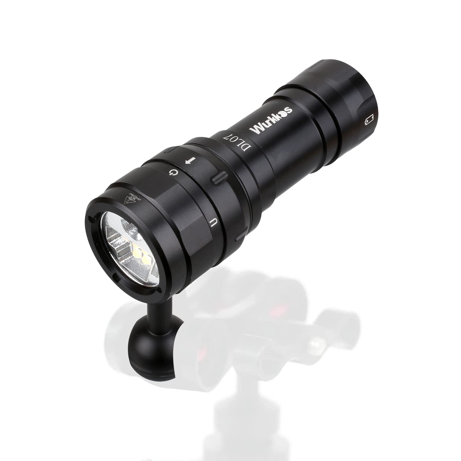 ダイビングライト DL07 LED 懐中電灯 防水 3000LM 超高輝度 水中ライト 写真撮影用の広角/スポット/UV/赤色四種類ライト ダイビング懐中電灯 LED採用 水中100Mまで使用(バッテリーと充電器付き)