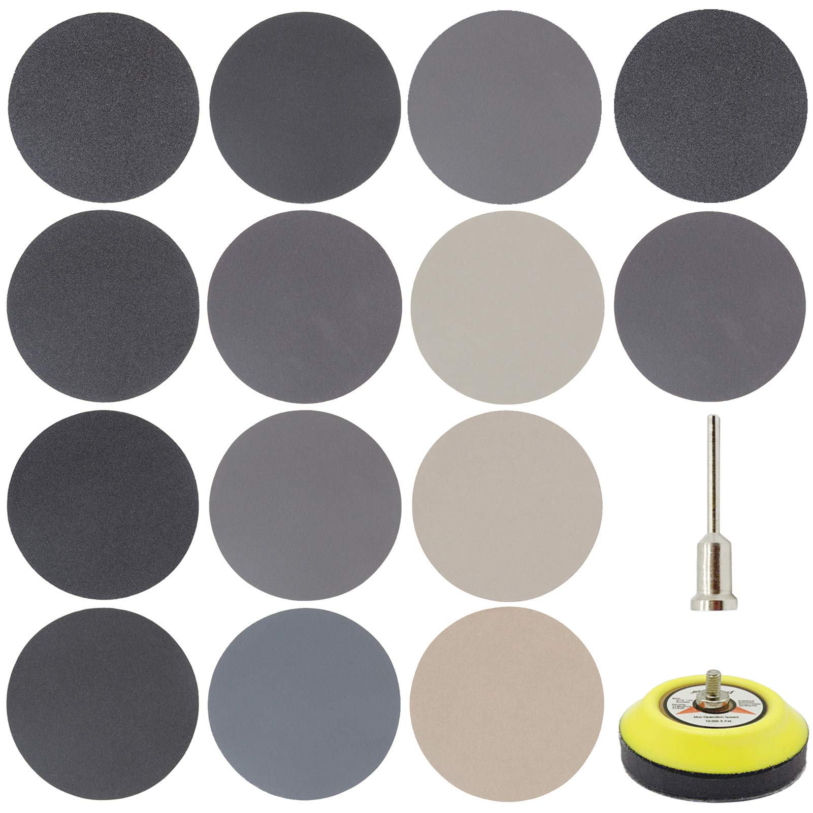 耐水ペーパー 高級なサンドペーパー 丸型 75mm #60-#10000 240枚入り 12種類 サンダー用 紙ヤスリ マジ..
