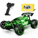 ラジコンカー 子供向け ラジコン Type-C USB充電 おもちゃ 車 オフロード 2.4Ghz RCカー 誕生日 プレゼント (グリーン)