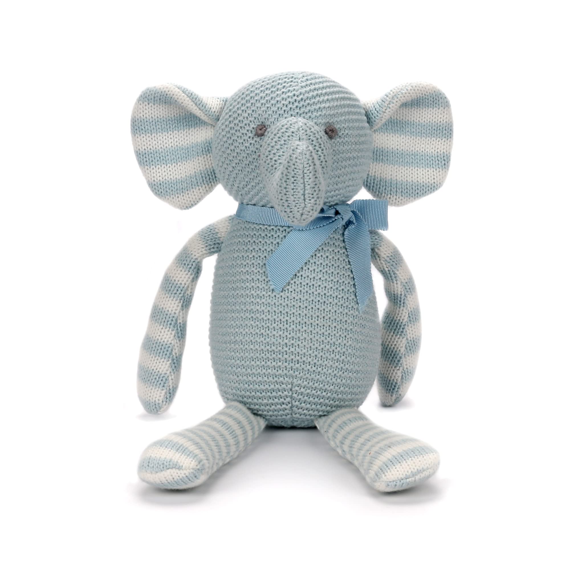 Rakuten - オーガニックコットン 赤ちゃん おもちゃ ゾウ ぬいぐるみ 18cm (ブルーの象)