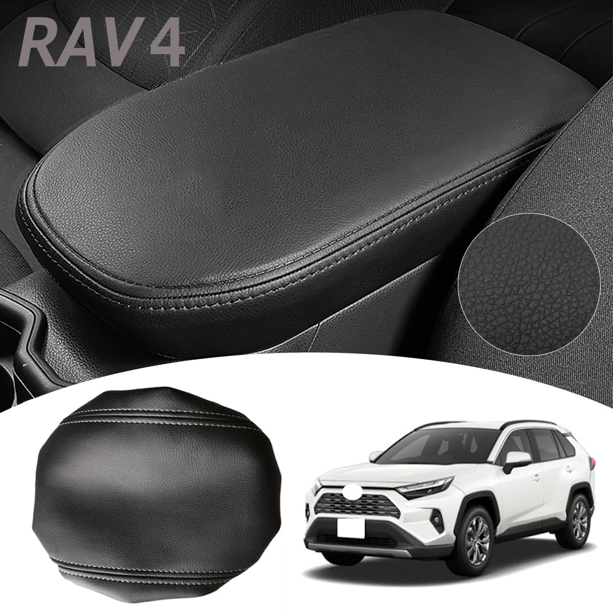 樂天商城 - 新型 rav4 アームレストカバー 専用設計 rav4 肘置き カバー rav4アクセサリー rav4 アームレスト 保護カバー rav4アームレスト クッション爪傷防止 肘掛け 肘置き 取り付け簡単 レザー カバー カスタム パーツ 汚れ防止 引っかき傷対策 (アームレストカバー rav4