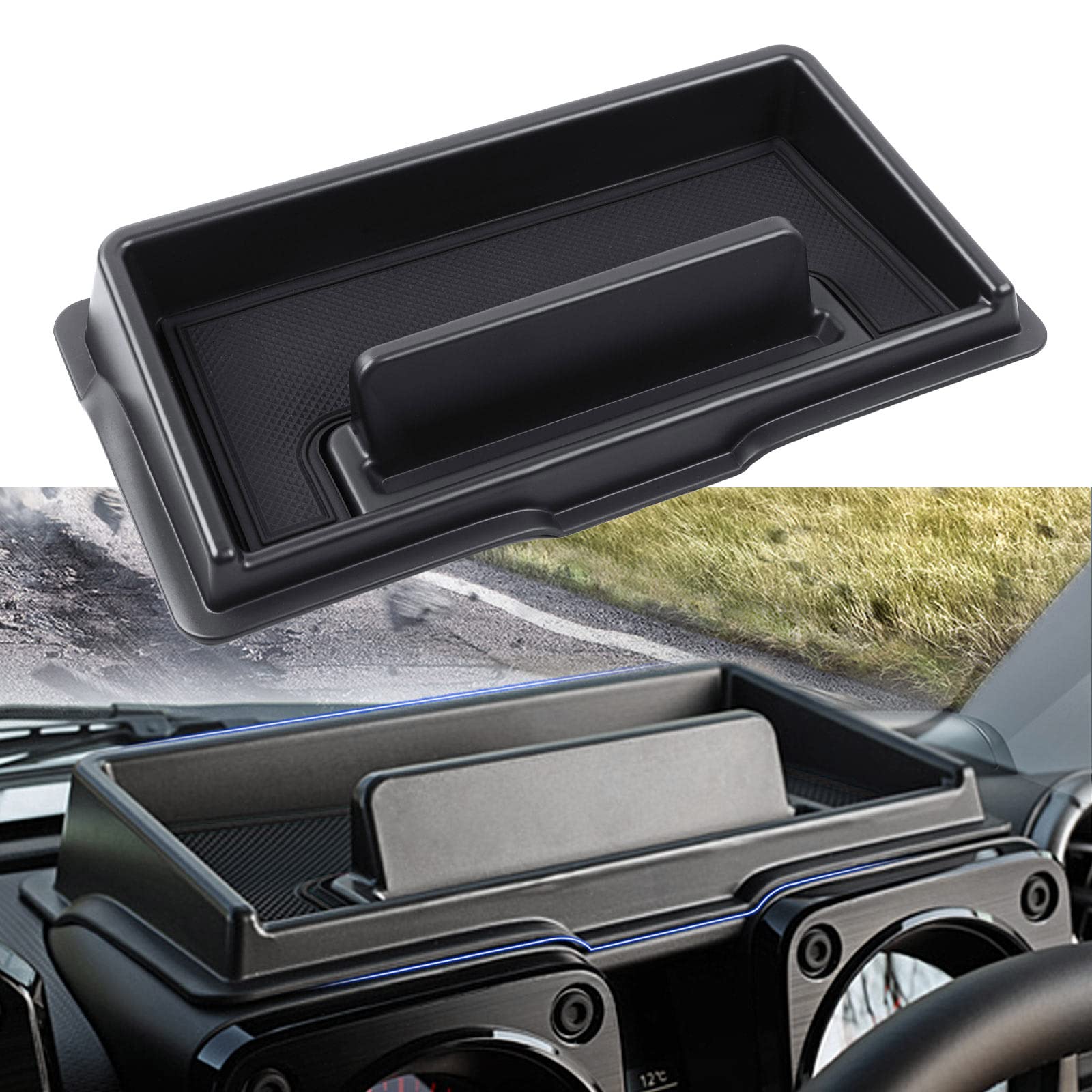 スズ新型ジムニー JB64 JB74型 ダッシュボードトレイ 車内収納ボックス 統一感 3Dトレイ ガラス反射ない 映り込みない 小物入れ 車種専用 滑り止め ラバーマット付き 装着簡単
