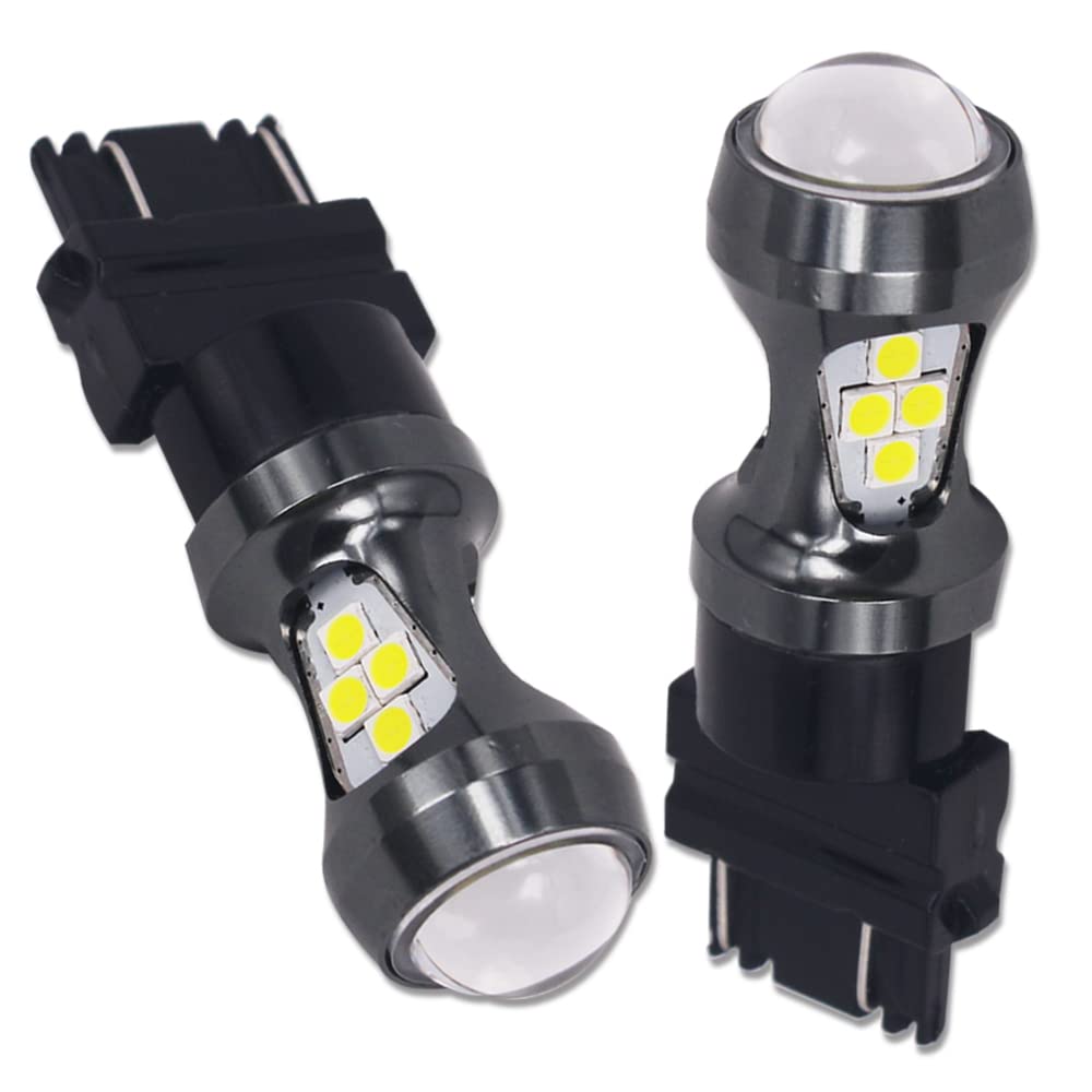 Rakuten - T25 3157 P27/7W LED バルブ 、バックランプ、ウインカー、テールランプ 、ブレーキランプ 車検対応 SMD3030LEDチップ 16連 12V-24V 1年品質保証 入数：2個 6000K ホワイト