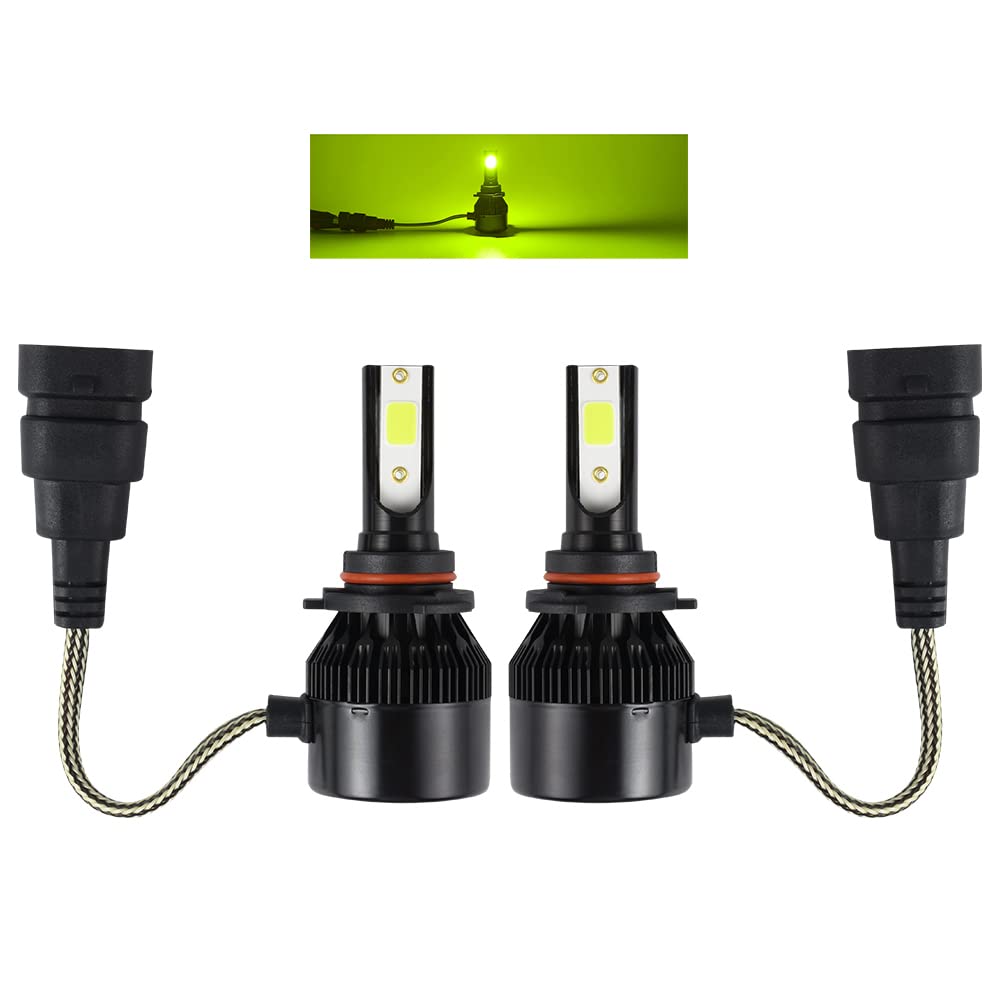 Rakuten - LEDフォグランプ HB4 9006 レモンイエロー イエロー 黄色 フォグ バルブ 12V 車用 LED フォグランプ/ヘッドライト LEDバルブ LEDランプ 3600LM×2 35W×2 一体型 ファン冷却 明るい COBチップ搭載 2個入