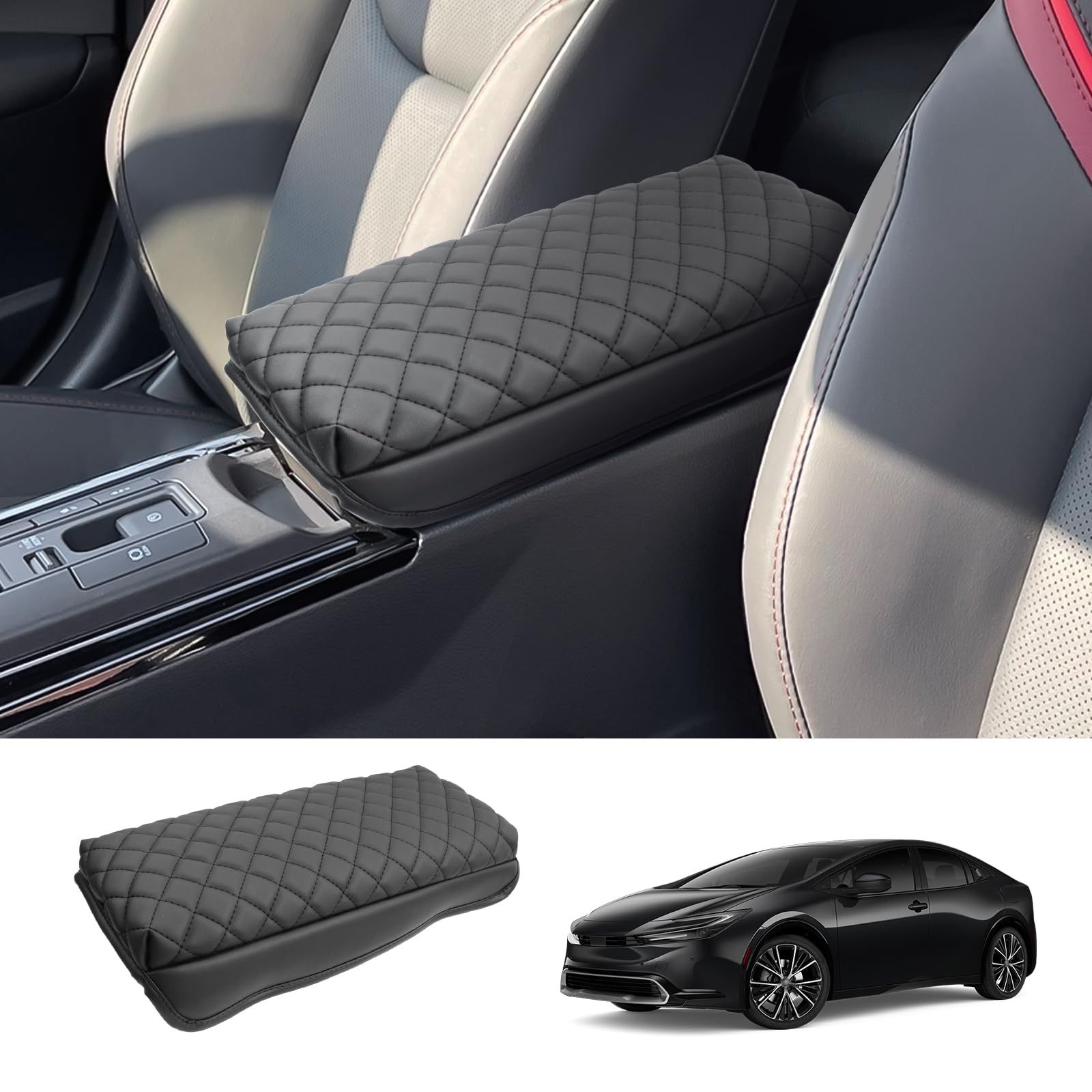 プリウス60系 5代目ZVW6# MXWH6#型 2023〜専用 アームレストカバー アームレストクッション アームレストパッド コンソールボックスパッド 保護...