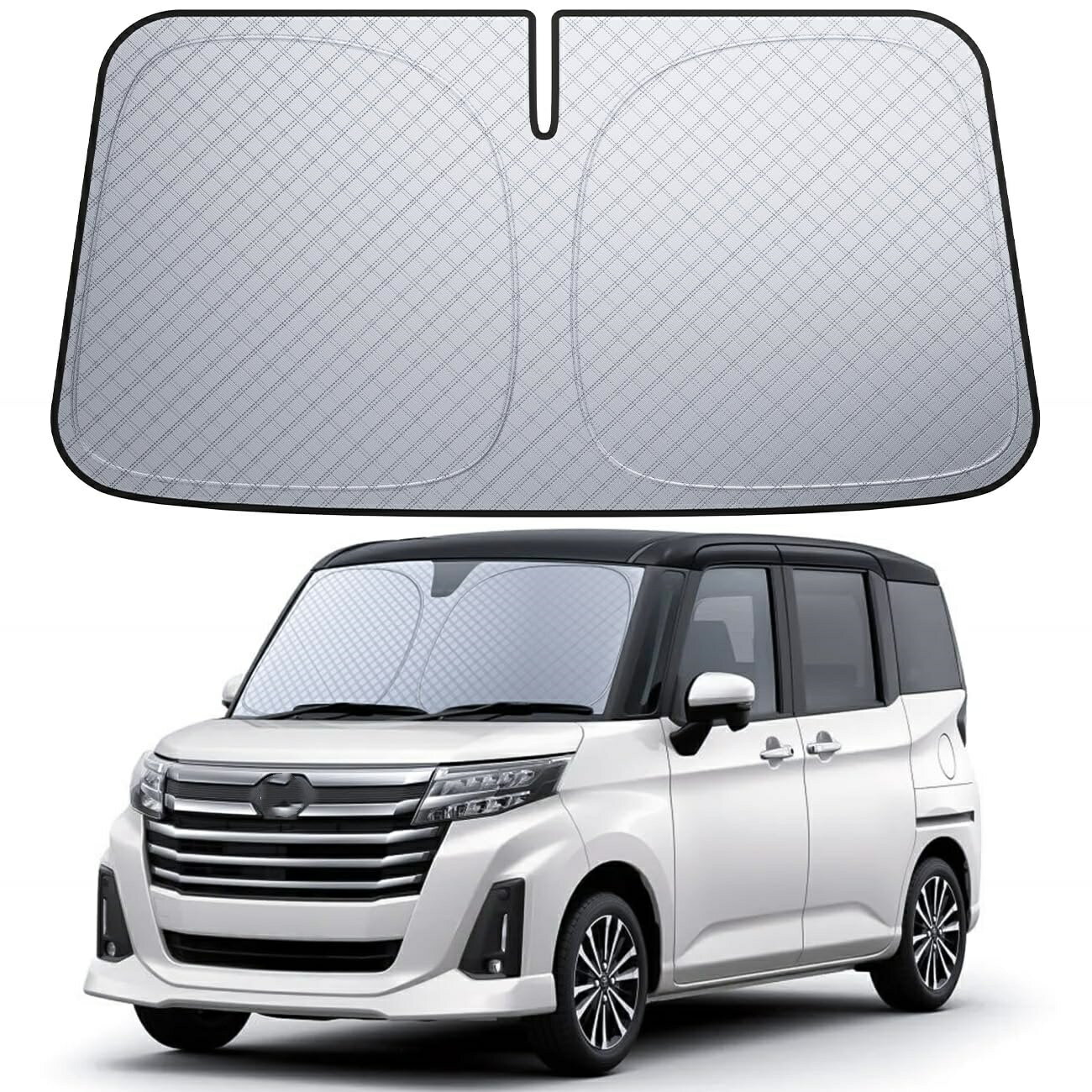 Rakuten - 【6層断熱素材】トヨタ ルーミー タンク フロントガラス サンシェード : 車サンシェード 日除け 車 クルマ フロントサンシェード 車用 フロントガラス サンシェード 折り畳み式 カーシェード 断熱 カー用品 遮光 遮熱